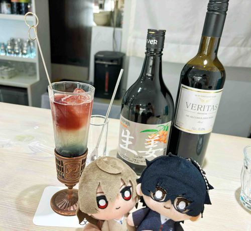 ぬとあけちのカクテルも作ってもらったぬよ　炭酸の強さは信念の強さらしいぬ　しゅわしゅわぬ🫧