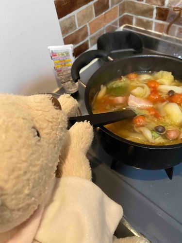 きのうママとすーぷつくったんだよ！