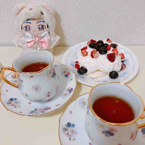 Happy Valentineですね♪
パブロバを手作りしてくださいました