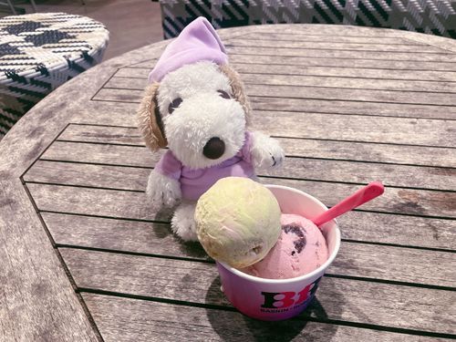 馴染みのショッピングセンターで穴場の席を見つけられてHAPPY🍨