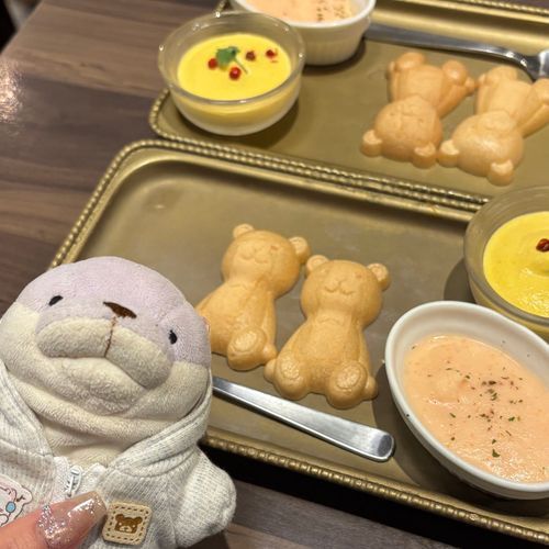 おとおし？ってやつ くまの もなかで かわいかった！