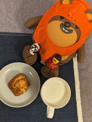 うちゃが食べてるスコーンは似てるけど全部違う。どのスコーンも素晴らしい。