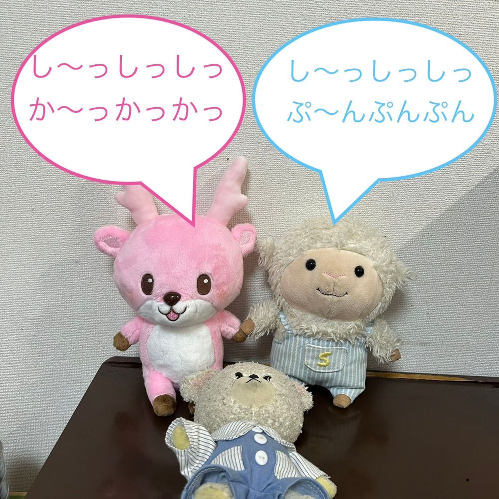 シシちゃん、お家の人のお買い物の中にイワシカちゃん見つけたみたい❣️
それから、良さげなものがお得に買えたね👛
あちゃー😣ふたりとも笑いが止まらないってさ🌀
さあ、晩御飯食べよう🥄🐻‍❄️
梅しそ大根美味しい😋