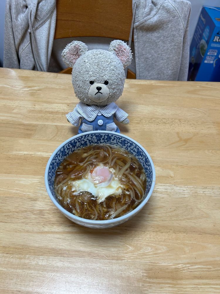 ハーゲンダッツからショコラミントエクストラなの❣️
いただきま〜す🥄🐻‍❄️
ショコラ強めでもちゃんとミント🌱
パリパリチョコ感がたまらないね👍

ぴーしゃんのお昼ごはんね、このニッポンハムから出てる牛すき焼き丼の具を使って、すき焼きうどんにしたの🎶
いいお味の汁をつゆで伸ばして、それでうどん茹でたら味がしみしみ❣️
卵も乗せて〜🥚
ラクうま最高😆✨
