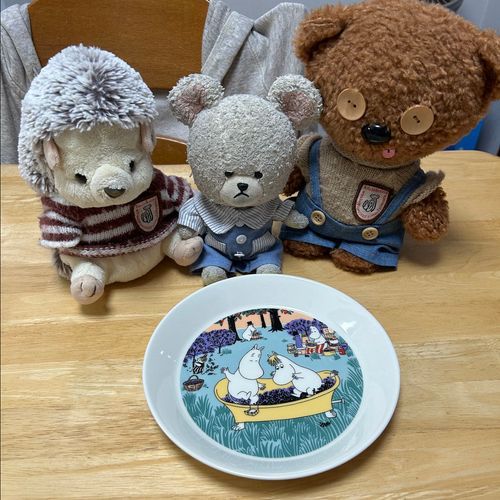 お家の人がまたムーミンのお皿買ったの👛
見ているだけじゃ…ねぇ〜🦔🐻‍❄️🐻

これ乗せたら良さそうだね❣️って🤭

なんかしゅわしゅわがほしくなる組み合わせ〜
あっ、コーラ出てきた👀✨