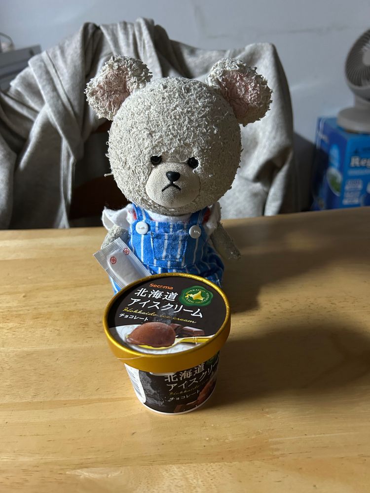 昨夜、閉店前に夜な夜なセコマで、夜な夜なアイス🍨🥄🐻‍❄️
チョコレートアイスは食べたいときに食べると最高😆

いただきものって嬉しいね❣️
新潟のお土産、お米とおせんべいなの✨
このおせんべい、チョコの味してしゅわしゅわで美味しい😋