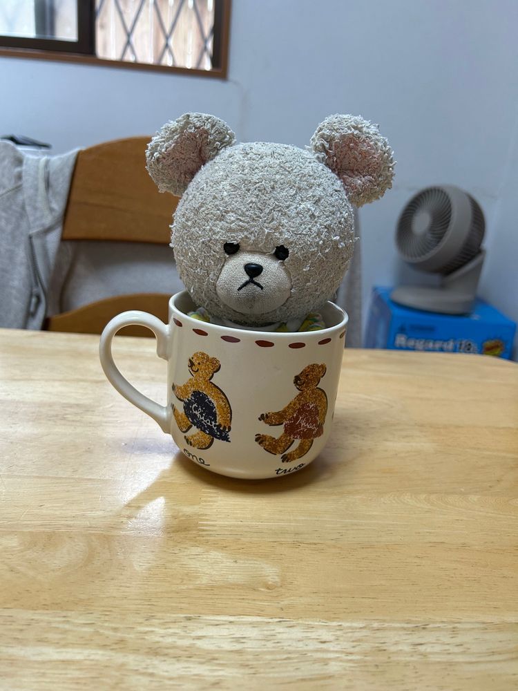 あれから…
ピンクのあみあみから出なくなった ちくまろうにぼんがここに…
ボックスの上に乗るとますます贈答用感が漂う🤭
動かないから、みんなさらにまんまるコロコロお太りに…💦
お家の人に、どれが美味しいかな?👀✨って言われたら、慌てて出てきたよ〜🦔💨
ぴーしゃんにしがみついてブルブル🦔
食べられちゃう〜って❗️
そんな中、毎度恒例美味しそうで飲んじゃうよ〜とか言ってくるけど、ぴーしゃん、マグカップ入ってお家の人に圧👀‼️
約束のココアはまだ?
エアコンで部屋が冷えたら、いれてくれるって約束したよね?👀‼️‼️🐻❄️💨