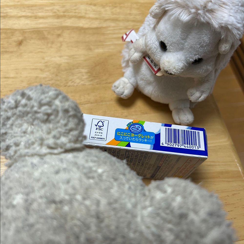 夏疲れ🥱
やる気出ないって言ったら、お家の人がね、ヤル気の薬を処方してくれたの💊
・・・ヨーグレットじゃん‼️
まあ、お薬みたいだけどさ🤭
みんな欲しくて一列に…
ぺくちゃん違うよ？
みんなで仲良く服用だよ〜
元気出るね💪
食べ終わりに箱を片付けてたら…
ちっくんとぴーしゃんは大事なことに気づいたよ💦
にこにこヨーグレット…いたのかな？
全部お腹の中だ…