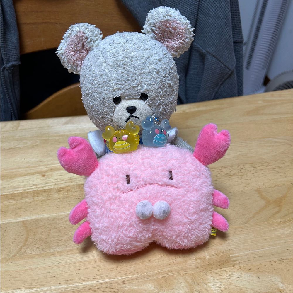 ちょきたんが仲間きたーーーッッ‼️って喜んでるから、見にきたら、お家の人がガチャガチャやってきたんだね❣️
可愛いカニさん🦀
ちょきたんのうえにのせて〜、仲良く📸
手を繋いで帰って行ったよ〜🤭