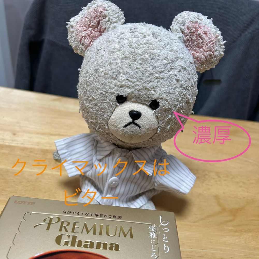 キムタクがね、広告してるチョコなの🍫
このシャツに着替えて真似っこだ👕
すんごく滑らかで楽しめるチョコだ🐻‍❄️💓
⁉️
こら〜お家の人〜‼️
毛むくじゃらだから、ケムタクと呼ぶなぁーーーッッ‼️🐻‍❄️💢
ストレスかかったから、もう一粒🍫💓