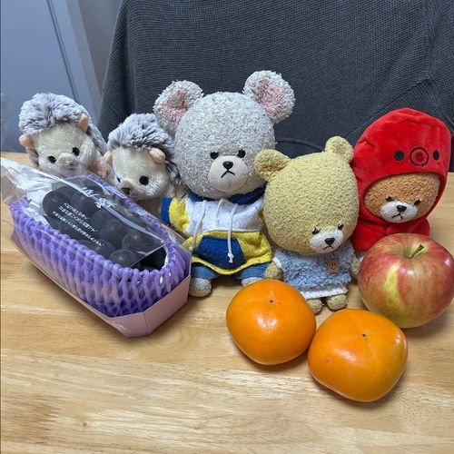 秋の味覚🍂
うにぼん大好きぶどう🍇
ロロが大好きな柿❣️
ルルが大好きなりんご🍎
ちっくんまろんちゃんは只今ケンカ中…
足まで使ったって文句言うちっくんに、手が短いから仕方ないと開き直るまろんちゃん…ʅ（◞‿◟）ʃ
この前、ＪＡにてまたいろいろお買い物👛
四角豆の天ぷら再び🤤
実はハマってて、来年苗を見つけたら育てたい‼️🐻‍❄️
スーパーで買った秋鮭も塩焼きで✨
はぁ〜秋って美味しい😋