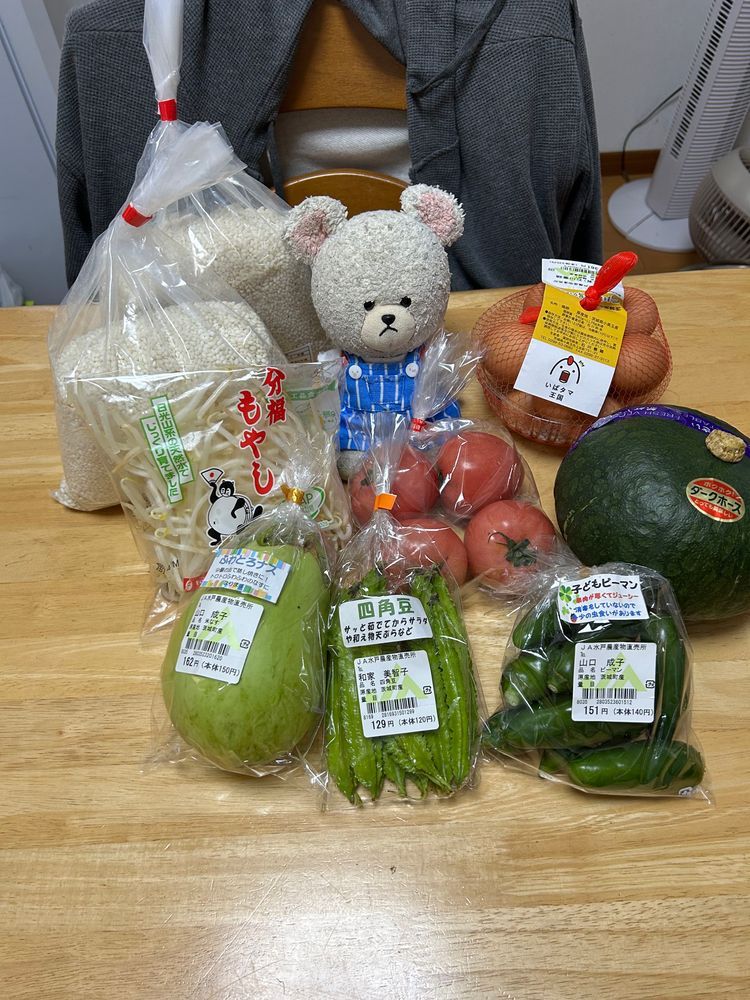 秋の味覚🍂
うにぼん大好きぶどう🍇
ロロが大好きな柿❣️
ルルが大好きなりんご🍎
ちっくんまろんちゃんは只今ケンカ中…
足まで使ったって文句言うちっくんに、手が短いから仕方ないと開き直るまろんちゃん…ʅ（◞‿◟）ʃ
この前、ＪＡにてまたいろいろお買い物👛
四角豆の天ぷら再び🤤
実はハマってて、来年苗を見つけたら育てたい‼️🐻‍❄️
スーパーで買った秋鮭も塩焼きで✨
はぁ〜秋って美味しい😋