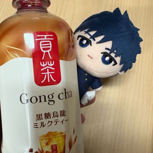 ゴンチャの黒糖ミルクがまさかの売ってたから買ってみた！
🧸「お前ゴンチャ飲みすぎだ、お腹タプタプなってしまうぞ」