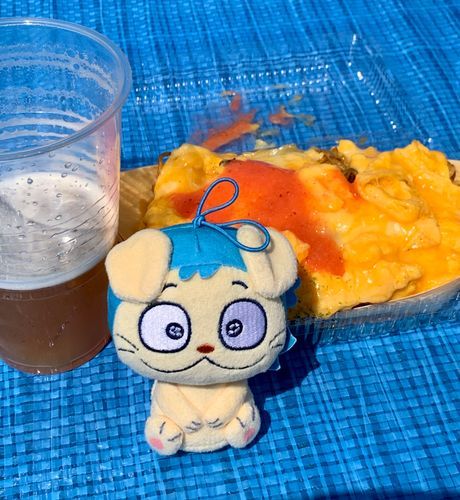 オムそばの誘惑に🍺
