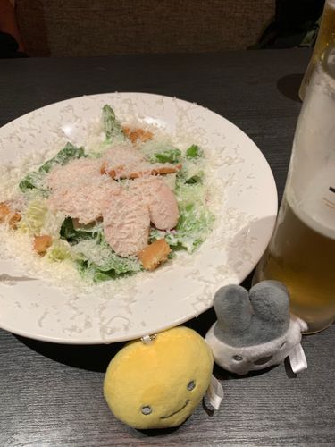 鶏むね肉のサラダ
チーズがふわふわ〜