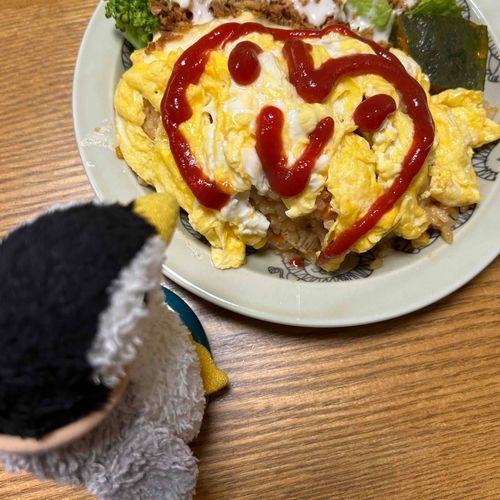 お姉ちゃんがケチャップでペンペンのこと描いてくれたペン！