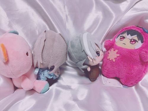 ちびぐるみたちの会合をしてたのに
お互いもこもこを連れてきてぎゅっ❣️

ユキくんはやっぱり相方らぶ💕
