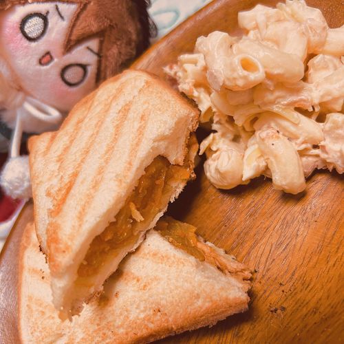 朝は柚子ジャムにマカロニサラダ!
ヤミヤミyummy❣️