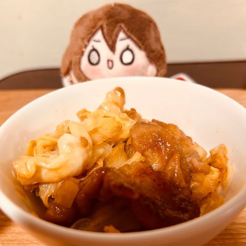 豚肉とキャベツの生姜ニンニク炒め!
キャベツ単体も肉も美味しくて
元気出た!生姜とニンニクってすごい!