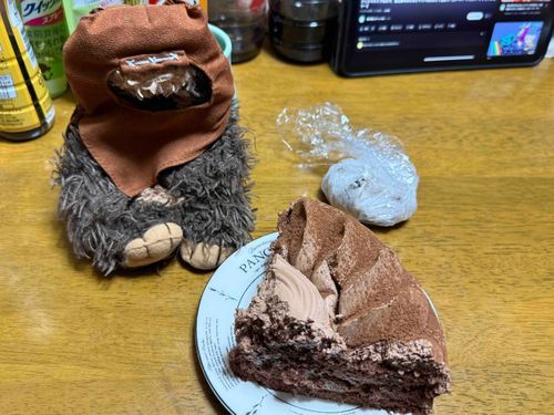 めりーくりすます　でした。

いぶのひも　おんなじ　ちょこけーき　たべて　おくちのなかが　すっごく　しあわせ。
となりにある　ちいさな　し...しゅとーれんも　たべきりたかったけど　おなかいっぱい　だから　あした　たべるね。