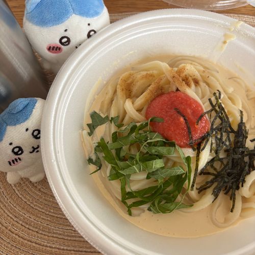 食べてみたかったんだッ！
明太クリームうどんッッ