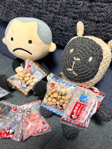 節分なのでしっかりお豆をまいたの！！マァマは普通のお豆、パァパはあまあまなお豆が好きなんだって。ぷくは、甘甘甘甘なお豆派でぇす