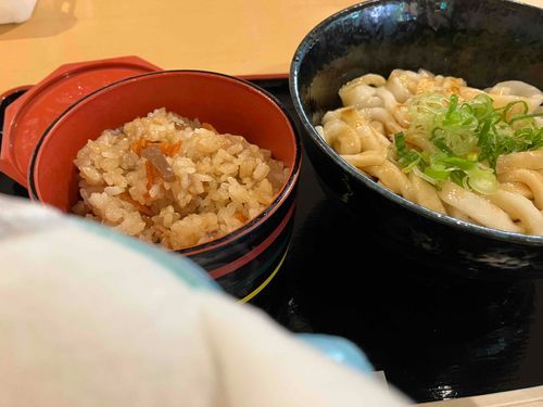 伊勢うどんと鶏飯だよ