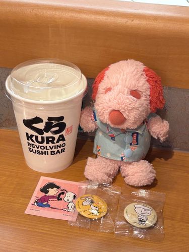 ぴーちゃんです❨･¨  ა♥くらずしこらぼがそろそろおわりそうなのでまたまたいってきたよ！びっくらぽんのかんばっちいがいがほしいのにやっぱりかんばっちしかでなかった…。でもかわいいんだよね♪またどこかでなにかこらぼはじまるかなあ？♡ຼ☺︎