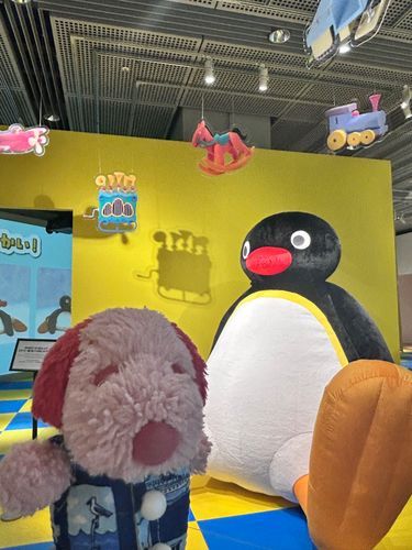 ぴーちゃんです❨･¨  ა♥ぴんぐーてんでぴんぐーくんにあってきたよ！ぴーちゃんのなんばい？なんじゅうばい？もおーきなぴんぐーくんだった☆たくさんのてんじがあっていろんなおかおやうごきをするぴんぐーくんがみられてとってもたのしかったです⋆﻿࣪ ⟡