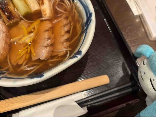 今日はヌシが病院行くのについてった。検査の結果、良くなってるのがわかったんやって！　せやから、ささやかなお祝いゆうて、あったかいお蕎麦を食べに行ったんや。ええ香りやったなぁ〜〜