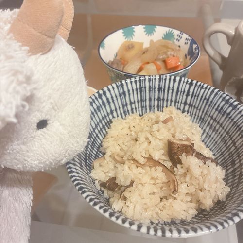 みんな久しぶりやぎよ〜🐐
今日は松茸ごはんだったやぎ🐐🍄
秋感じるやぎねぇ〜🐐🍁
松茸何年ぶりかに食べたやぎけど香りがすごくて上品な味で最高だったやぎ🐐🤤