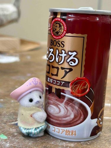 ココアで暖をとる