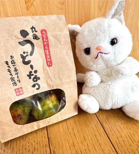 やっほー！つくねだよ！
今日のおやつはコレ！
うどーなつ抹茶味♪
シャカシャカ🪇
う〜ん🩷もちもちで美味しすぎる🩷