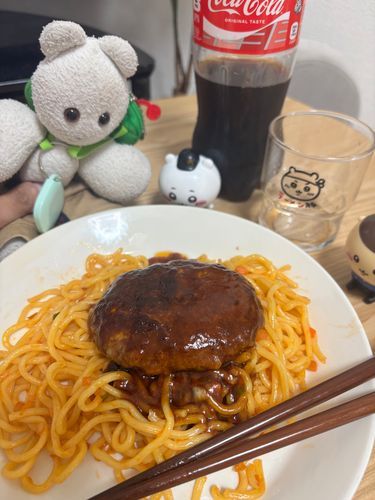 ナポとハンバーグ♪