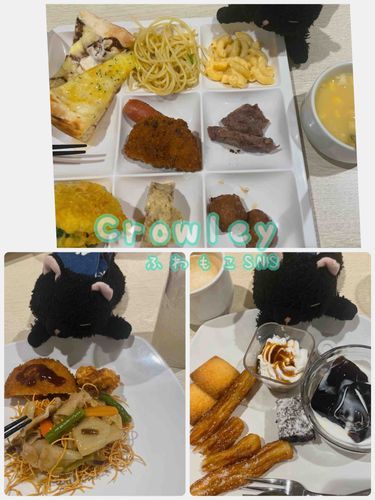 きょうはわがやのぼうねんかいだぁ〜ってぱぱさんが、ワールドビュッフェにつれてってくれたにゃ🍴

たっくさんたべたにゃ〜
おにゃかはちきれそうだにゃん✨