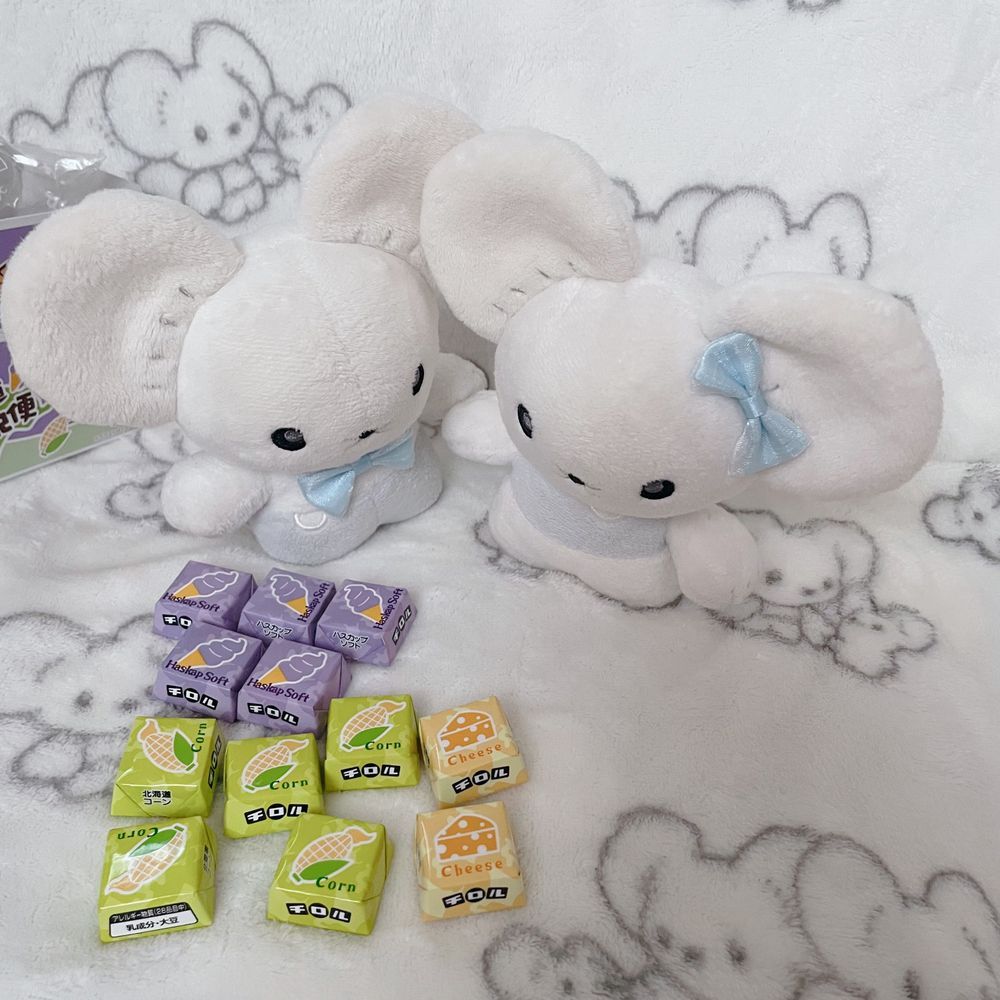 👱‍♀️北海道チロルチョコ見つけたよー！

🐭チーズ…！
🐭トレーナーに内緒！いまのうち！🎒

👱‍♀️あれ…？チーズだけ少なくない？
🐭ほんとだね？！
🐭なんでだろ？！


