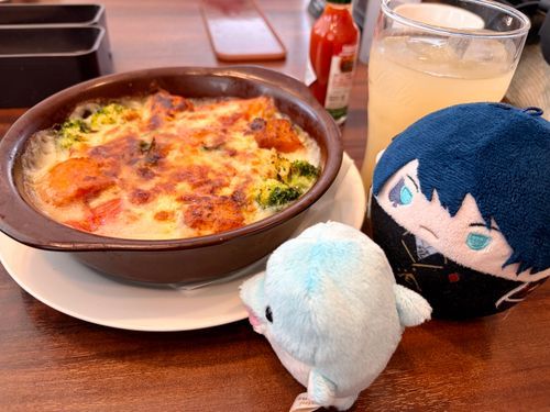 ジョナサンの ドリアだ！！
ほんとは あついから にくりょうりを たべようと おもってたんだけど、きづいたら これを たのんで いたんだ。
おいしいよな、ドリア！