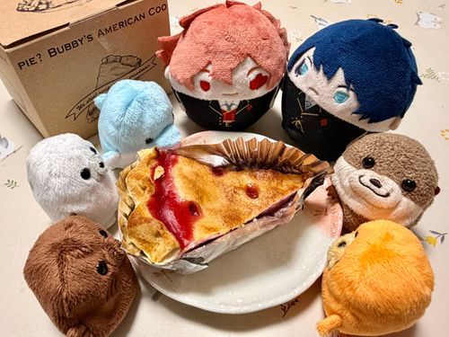 ハッピーバースデーエース～♪
ハッピーバースデーエース～♪

あめだったけど、おまえが すきな チェリーパイを みんなで よういしたぞ！
え？ ホールじゃ ないのかって？？
まったく・・・とにかく おめでとう！