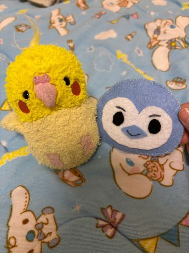ピヨりんは関係ないのですが、私がみ！るきーずなのでちょっと作ってみました！ツーショットかわいい🫶🦜‬⸒⸒