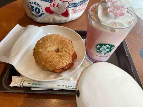 べるさんゆのの病院に無理やりついて行ったの！
ゆの、なんかおいしそうなの食べるの知ってたからカバンにちっちゃくなって入っていったんだ！！
おかげでスタバのピンクの飲み物のめたの！！！
かわいくておいしかったの！！！
