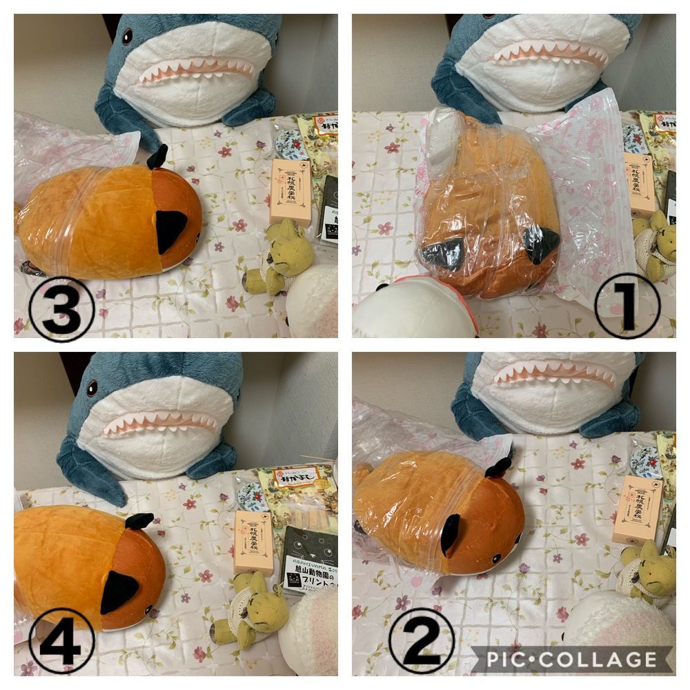 これは昔ゆのがべるさん達のこと置いてべてぃくんだけ連れて青森と北海道に旅行に行っちゃって、帰ってきたべてぃくんにお土産もらった時の写真だよ
お布団組のきつねさんがお洋服の袋にすごーーーくぺしゃんこになってうちにやって来た日なんだ