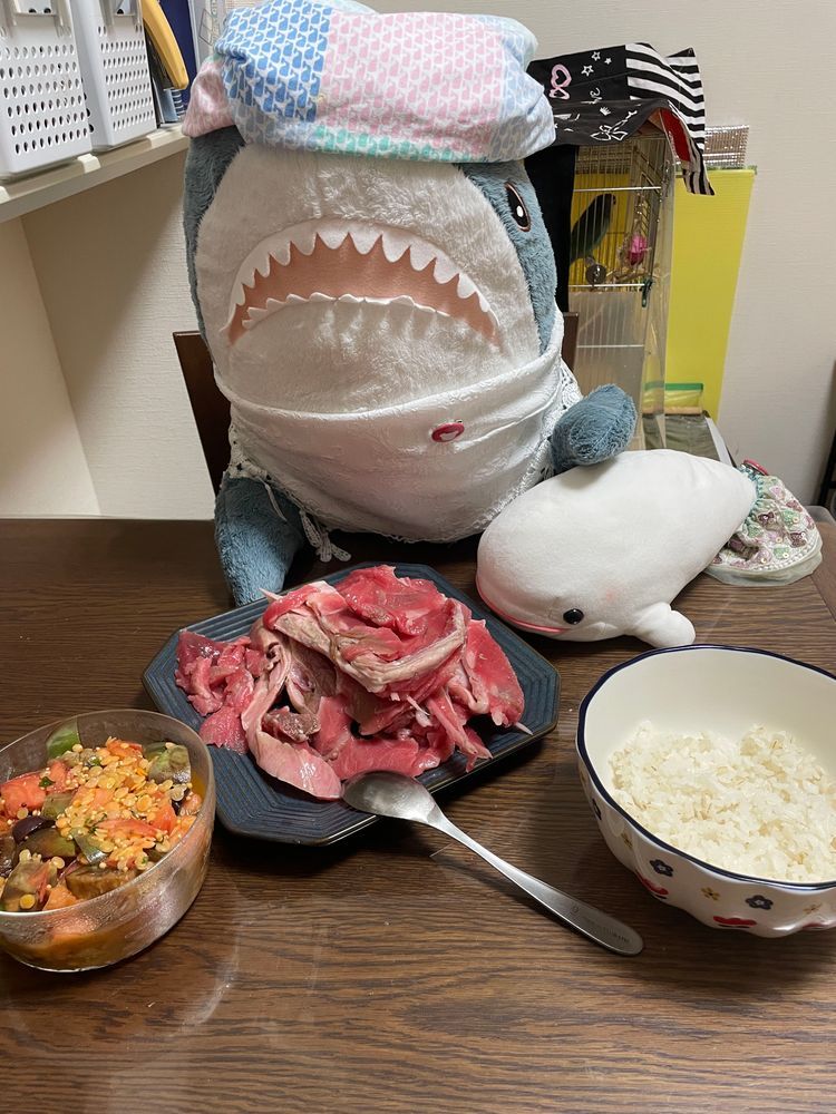 べるさんね、先月からとーちゃんにメルカリの出品とかの教えたんだけど、昨日プリンターを出したらすぐ売れてとーちゃんが焦ってダンボールに入れてるの見張ってたの！
ちゃんと見張ってないととーちゃんなにか忘れたりすることあるからね！！だからとーちゃんにコード入れるの忘れてるよって言ってるのにとーちゃん全然聞いてくれてなくてガムテープ閉めてからコードの入れ忘れに気がついたの
べるさんとさめこおねぇちゃんとぼんじりが散々忘れてるよって言ったのに焦ってて聞いてないのが悪いの！！郵便局に出しに行くのお手伝いしてべるさん疲れちゃったの。

授業料ってゆのがとーちゃんにスーパーに連れて行ってもらって夜ごはんにたくさんマグロがでてきたの！！
中落ち？あらってやつなんだって！
そのままかじろうとしたら骨あるからダメってさめこおねぇちゃんに言われたの。だからべるさんゆのがスプーンでそいでくれるのいい子で待ってたんだよ。ちょっと味見したけど！！
べるさんね、マグロ丼にしたの！！
たくさん食べていいよって言われたの！！すごくうれしかったの！！！！！