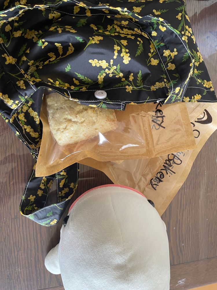 さめこだよー⋆⸜🦈 ⸝‍⋆
ゆのがお買い物行ってさめこの新しいお洋服買ってきてくれたの！！
さめこにこのカワウソさんもお魚型ボタンも良く似合うと思うんだけど、ゆのが「さめちゃんのじゃなくて私のなんだけど」っていうの。
だからさめこね、ゆのからこのお洋服貰うために塩ビスケットを作ってご機嫌取ろうと思ったんだけど、べるさんができた端からラッピングして、ゆのが昨日作ってたエコバックに入れていってるの。べるさんどこに持っていくんだろう…
