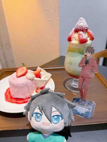 いちごケーキといちご抹茶ラテ
おいしかったね、ひでお