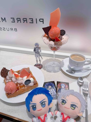 いちごパフェとワッフルおいしかったね、たけるれん