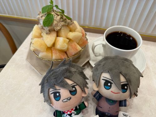 桃のかき氷おいしかったね、ひでお