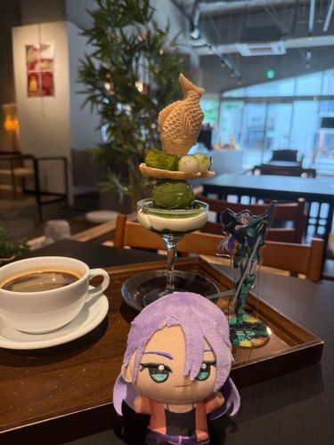 コーヒーと抹茶パフェ
おいしかったね、紫音