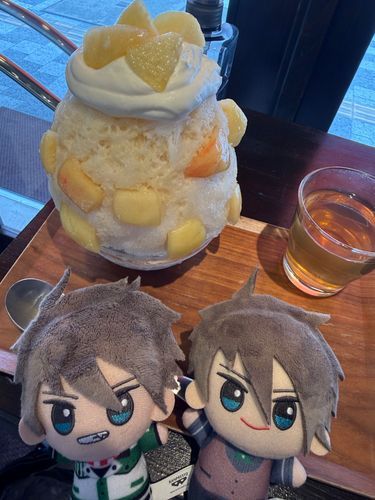 生桃氷
ゼリーとアイスクリームと果肉が入ってて盛りだくさんだったね、ひでお