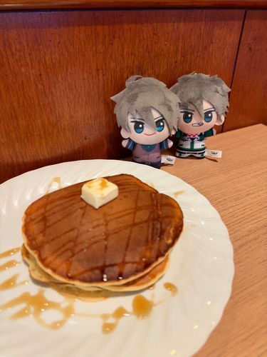 久々のパンケーキだね、ひでお
