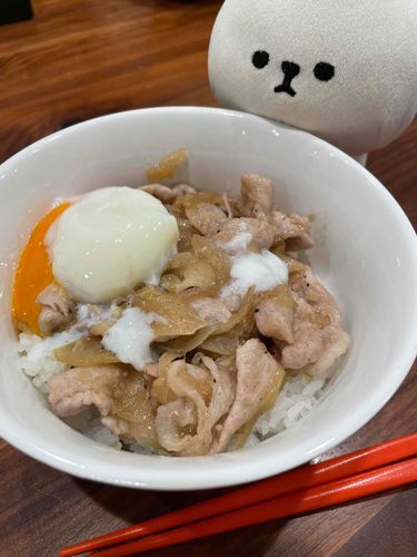 きょうのばんごはんはおとーさんがつくってくれたぶたどんおんたまのせ
さっそくいただきます
りょうりにがてなのはかぞくのなかでかいぬしだけ